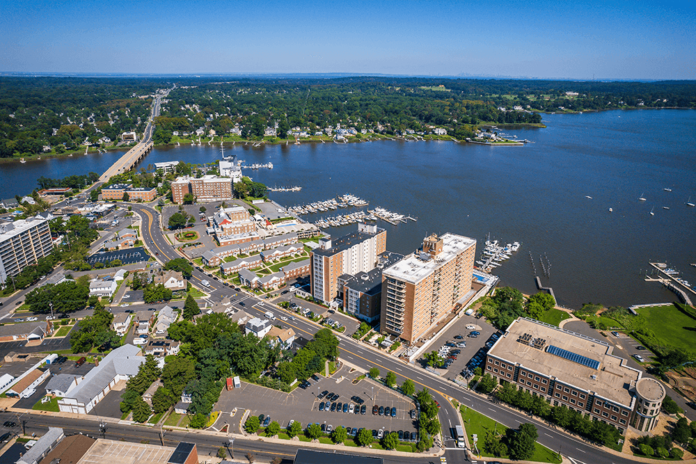 birdseye view of seaside Atrium